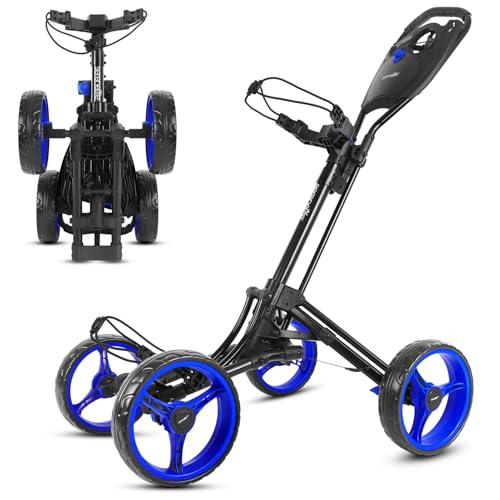 SereneLife 4-Wheel Golf Push Cart