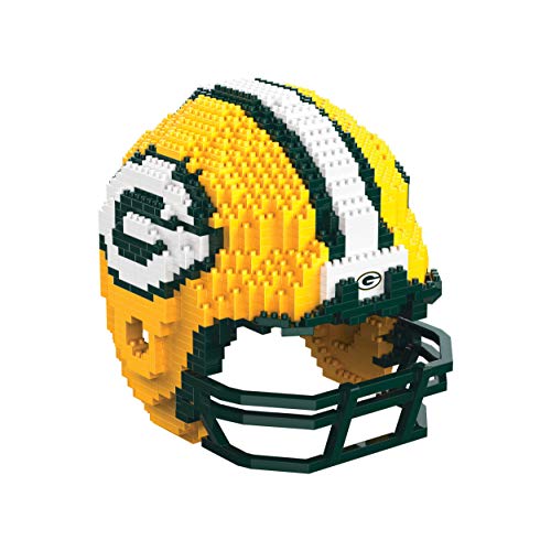 FOCO Green Bay Packers NFL 3D BRXLZ Puzzle Replica Helmet Set, one size