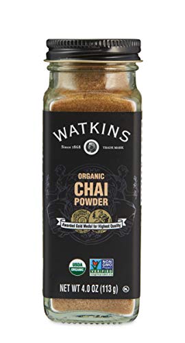 Watkins Gourmet Organic Spice Jar, Chai Powder, Non-GMO, Kosher, 4.0 oz. Bottle, 1-Pack