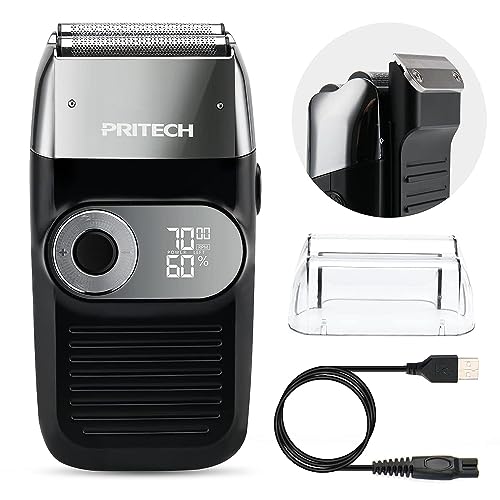 PRITECH Electric Foil and Bald Shavers 2 in 1 Double Shaver for Men Blade and Popup Beard...