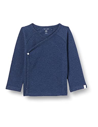 (-36%) Noppies Unisex Baby U Tee Overlap Ls Rib Nanyuki T Shirt, Navy Melange - P758, 62 EU