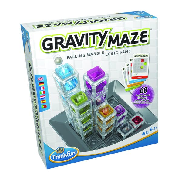 Ravensburger ThinkFun Gravity Maze Falling Marble Challenge Logic Brain Game and STEM Toys for Kids and Adults Age 8 Years Up - Gifts for Children