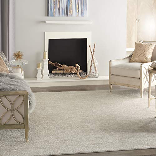 Nourison Essentials Indoor/Outdoor Ivory Beige 7' x 10' Area Rug, Easy Cleaning, Non Shedding, Bed Room, Living Room, Dining Room, Backyard, Deck, Patio (7x10)