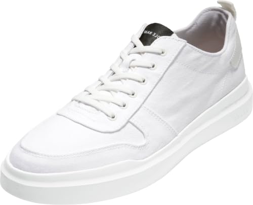 Cole Haan Tênis masculino GrandPro Rally Canvas Court, Lona branca óptica, 42