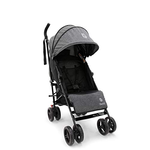 Betti Gran Stroller (Charcoal) - Prams & Strollers, Super Lightweight, Travel Pram...