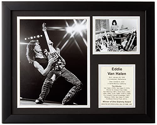 Legends Never Die Eddie Van Halen | 12"" x15 Framed Photo Collage, Inc.| Solo (16661U)