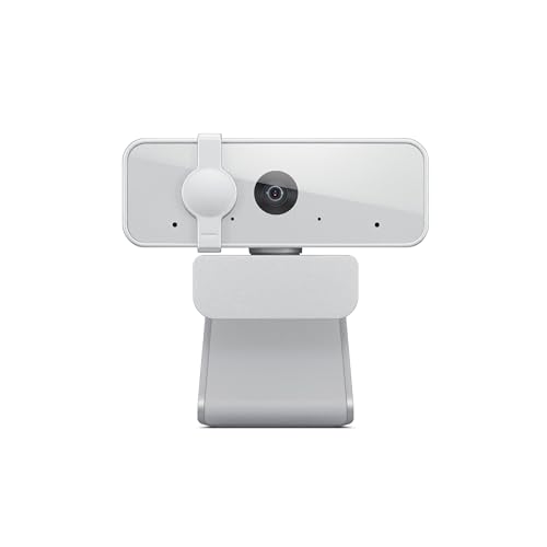 Lenovo 300 FHD Webcam with Full Stereo Dual Built-in Mics | FHD 1080P 2.1 Megapixel CMOS Camera with USB |Ultra-Wide 95° Lens, 4X Digital Zoom | 360