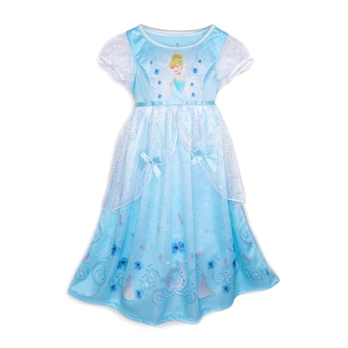Disney Girls' Cinderella Fantasy Gown Nightgown, CINDERELLA AT THE BALL, 6,Blue