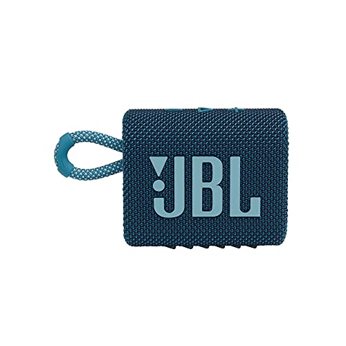 JBL Go 3 - Portable Mini Bluetooth Speaker, big audio and punchy bass, IP67 waterproof and dustproof, 5 hours of playtime, speaker for home, outdoor and travel (Blue)