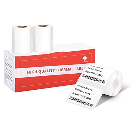 Phomemo [3x230 pcs] Labels Square Series, 3 Rolls 1.57''x1.18'' (40x30mm) M110 M100 M220 M221 Labels, White, 230 Pieces/Roll,All-Purpose Adhesive Thermal Phomemo Original, Compatible with Ponek