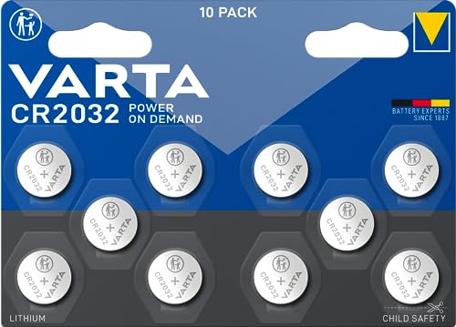 ⚡ BLITZDEAL (-70%) VARTA Batterien Knopfzelle CR2032, 10 Stück, Power on Demand, Lithium, 3 V
