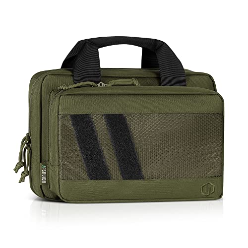 Savior Equipment Specialist Series Tactical Double Scoped Handgun Firearm Case Discreet Pistol Bag ODG