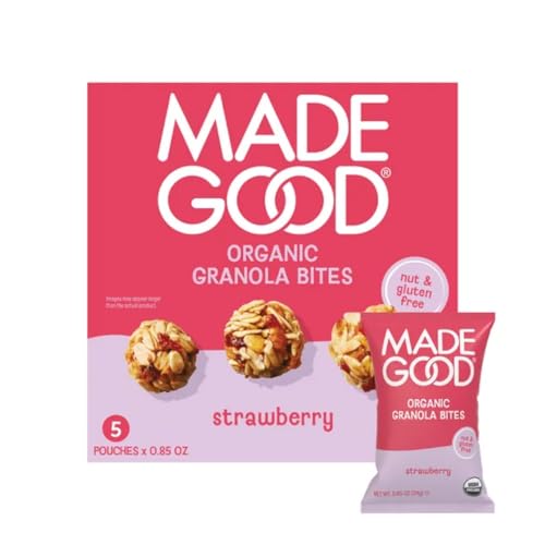 MadeGood Organic Strawberry Granola Bites, 5ct x 0.85oz