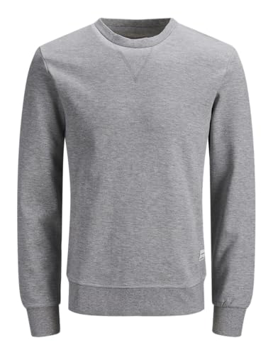🔥 SELTEN SO GÜNSTIG (-56%) JACK & JONES Herren Jjebasic Crew Neck Noos Sweatshirt, Hellgrau, S EU