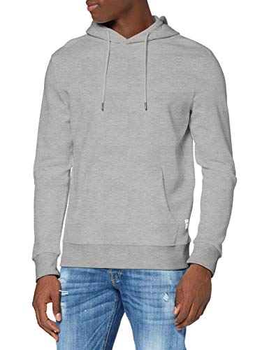 🔥 STARKER PREIS (-35%) JACK & JONES Herren Jjebasic Noos Hooded Sweatshirt, Hellgrau, L EU