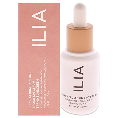 ILIA - Super Serum Skin Tint SPF 40 | Non-Comedogenic, Vegan, Lightweight to Help Against Blue Light, + Pollution while Hydrating, Smoothing, + Refining (Paloma ST9, 1 fl oz | 30 ml)