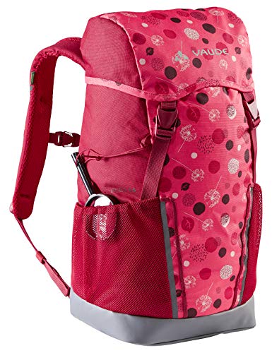 (-49%) VAUDE Kinderrucksack Mädchen Puck - komfortabler Wanderrucksack Kinder 10L, Wetterfester Schulrucksack mit Regenhülle & Lupe, viel Stauraum, bright pink/cranberry,Einheitsgröße
