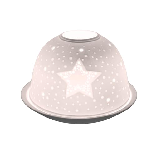 Nordic Lights Cut Out Stars Bone Porcelain Candle Shade