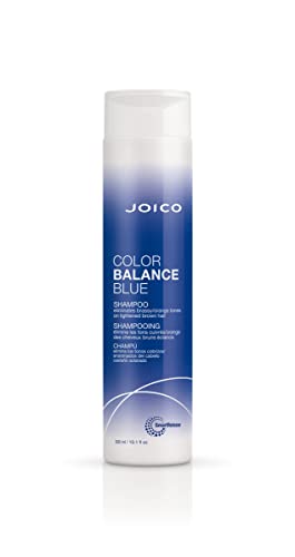 Joico Color Balance Blue Shampoo | For Lightened Brown Hair | Eliminate Brassy Orange Tones | Boost Color Vibrancy & Shine | UV Protection | With Rosehip Oil & Green Tea Extract | 10.1 Fl Oz