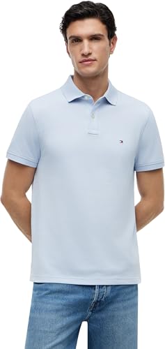 (-41%) Tommy Hilfiger Herren Poloshirt Kurzarm 1985 Regular Fit, Blau (Sky Blue), M