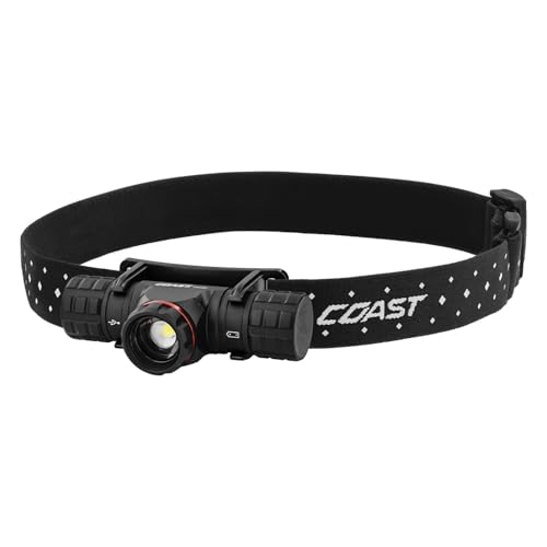 Coast XPH30R 1200 Lumen USB-C Rechargeable Dual Power Headlamp with Twist Focus Beam and Magnetic BaseHeadlamp Flashlig