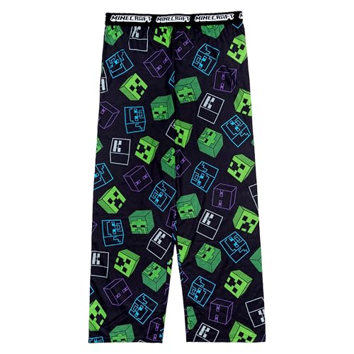Minecraft Boys Pajama Bottom, Night Scene, 14-16 US