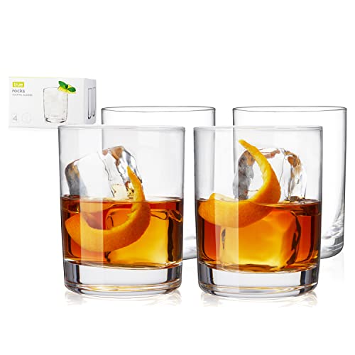 Rocks Tumbler Glasses for Old Fashioned Whiskey Glasses, Scotch Glasses, 12 Ounce, Glass...