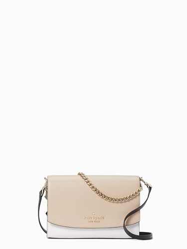 kate spade new york Carson Colorblock Saffiano Leather Convertible Crossbody, Warm Beige Multi