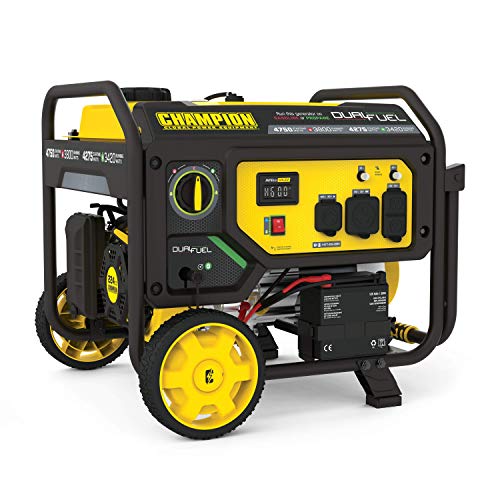 Champion Power Equipment 4750-Watt Dual Fuel Portable Generator with Electric Start, Wheel Kit
