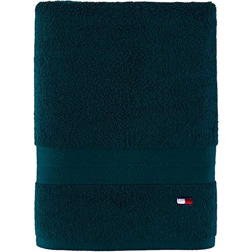 Tommy Hilfiger Modern American Solid Bath Towel, 30 X 54 Inches, 100% Cotton 574 GSM (Botanical Garden)