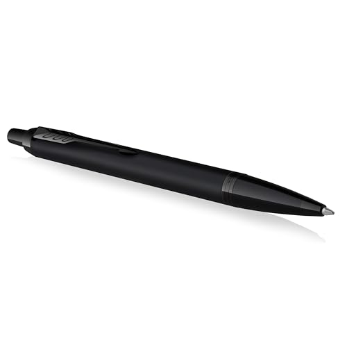 🔥 STARKER PREIS (-56%) Parker IM Kugelschreiber | Mattschwarz mit schwarzen Zierteilen | Mittlere Schreibspitze mit blauer Nachfüllmine | Geschenkbox