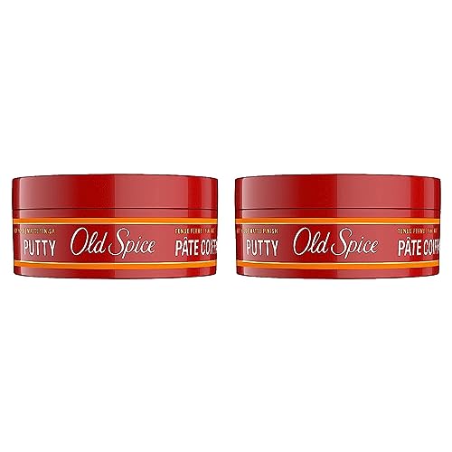 Old Spice Hair Styling Putty for Men, High Hold Matte Finish, 2.22 Oz Each, Twin Pack, NEW Formula