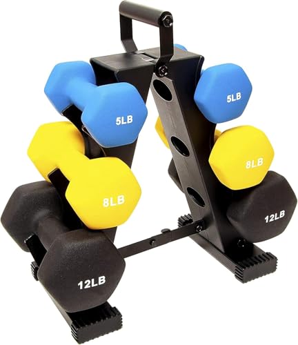 BalanceFrom Colored Neoprene Coated Set with Stand Get