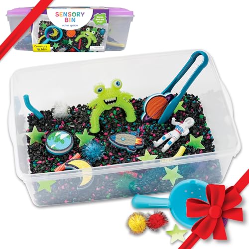 Creativity for Kids Sensory Bin: Outer Space Toys - Preschool and Toddler Sensory Toys, Kids Gifts for Boys and Girls (Ages 3+)