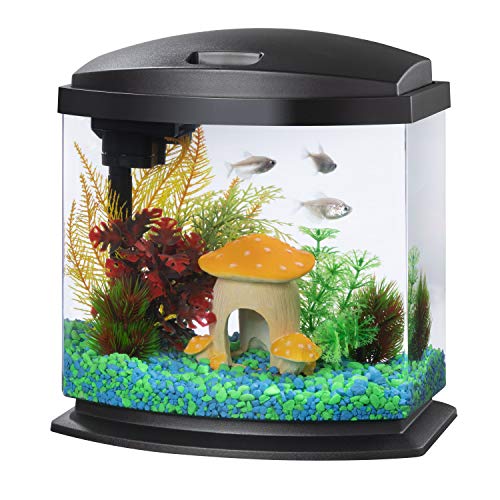 Aqueon LED MiniBow Small Aquarium Fish Tank Kit with SmartClean Technology