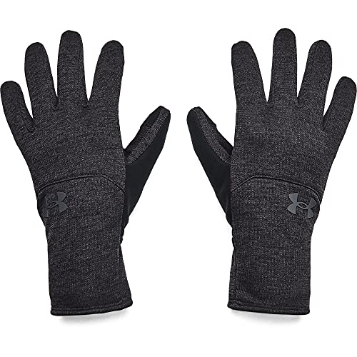 Under Armour Mens Storm Fleece Gloves, Black (001)/Pitch Gray, Medium