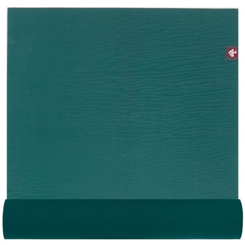 Manduka eKOLite Yoga Mat 71" - 4mm | Natural Rubber | Eco-Friendly | Soft Textured Surface | Natural Next-to-Skin Feel | 71 x 26 inches | Deep Sea