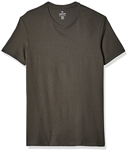 Camiseta Hering MM Regular Gola V Masculino, Cinza, XP