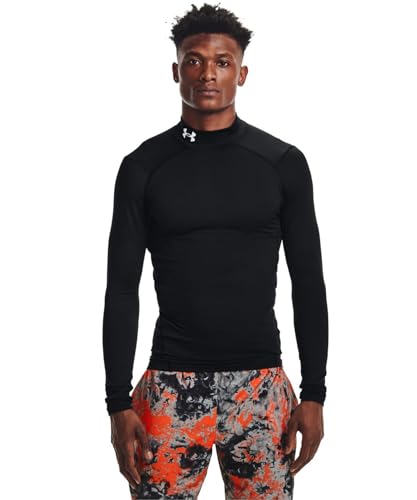 Under Armour Men's ColdGear Armour Compression Mock, Black (001)/White, Large