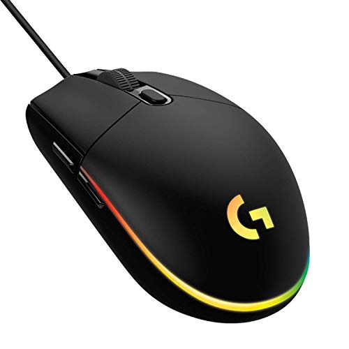 Logitech G102 Light Sync Gaming Mouse with Customizable RGB Lighting, 6 Programmable Buttons, Gaming Grade Sensor, 8K DPI Tracking,16.8mn Color, Light