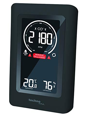 (-30%) Technoline Co2 Messgerät WL1030, CO2-Anzeige, mit grafischen Lüftungsempfehlungen, NDIR schwarz