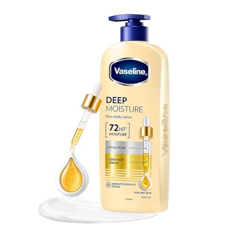 Vaseline Deep Moisture Body Lotion |For Dry Skin|Cushion Soft Skin| With Ceramides Hyaluron Moisture Fillers 600ml