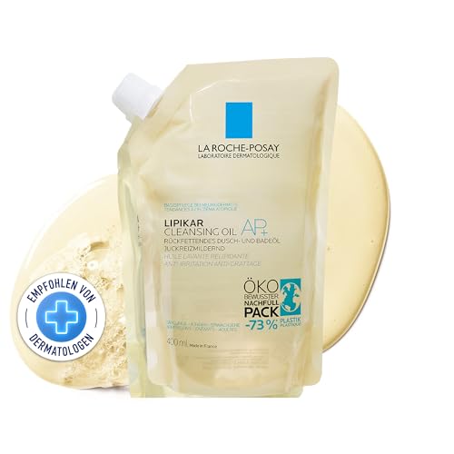 La Roche-Posay Lipikar AP+ Gentle Foaming Cleansing Oil, Gentle Oil Cleanser for Face and Body Formulated with Niacinamide, Long-Lasting 24-hour Hydration, Fragrance-Free & Soap Free