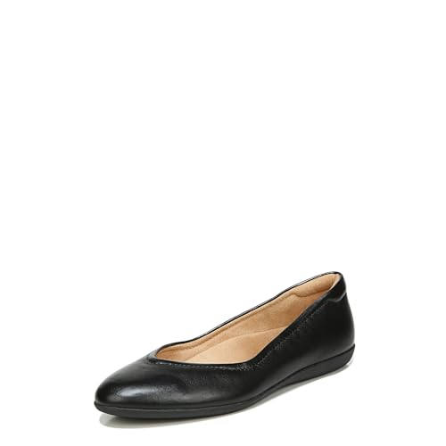 Naturalizer Women's Vivienne Ballet Flat Black Leather 8 M