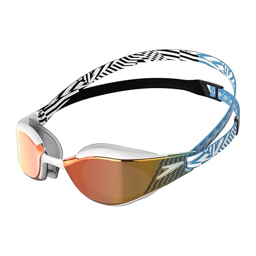 (-31%) Speedo Unisex Erwachsene Fastskin Hyper Elite Schwimmbrille | Wettkampfschwimmbrille | Performance| Training| Hydrodynamisch Schwimmbrille, Schwarz/Oxid Grey/Chrome, Einheitsgröße
