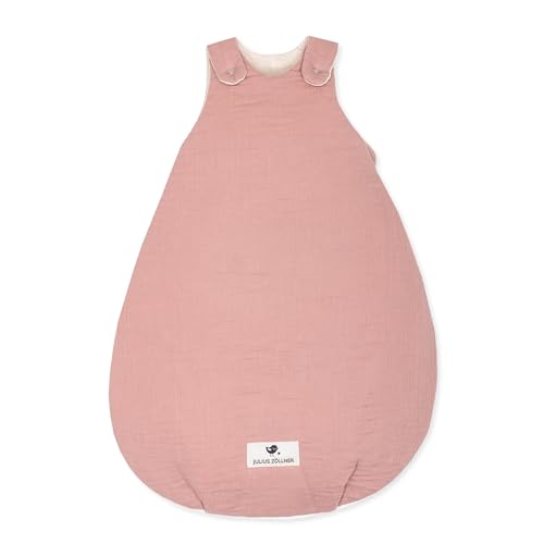 (-36%) Julius Zöllner Babyschlafsack gefüttert Musselin 2,5 TOG Gr. 62/68 | 100% Baumwollmusselin | Oeko-TEX Standard 100 | dusry Rose