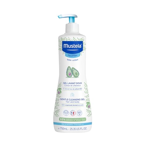 Mustela Gel Lavante Suave 750ml - Sabonete Líquido Corpo e Cabelo Infantil - 93% de Ingredientes de Origem Natural - Seg...
