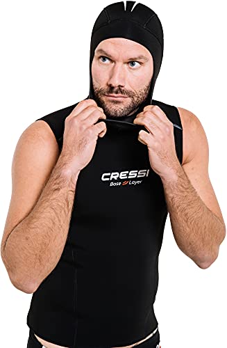 Cressi Base Layer Man 2.5mm - Diving Undersuit Jacket Neoprene 2.5mm, Black, for Mens