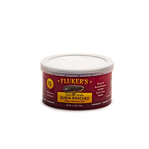 Fluker's Gourmet Canned Food for Reptiles, Fish, Birds and Small Animals, Dubia Roaches, 1.2 oz