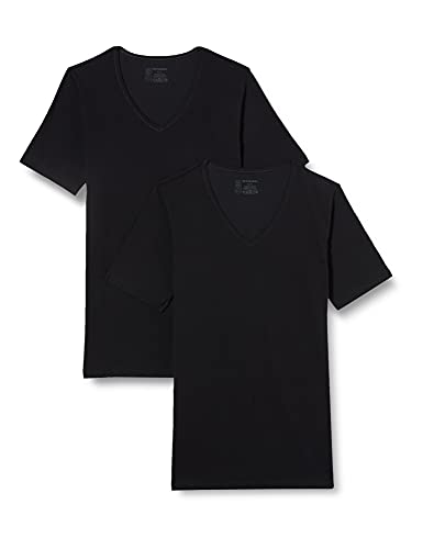 (-30%) Schiesser Herren 95/5 organisch katoenen onderhemd V-Hals Unterw sche, Schwarz, L EU